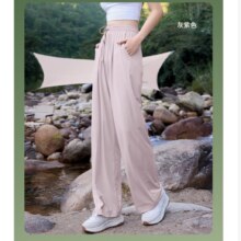PLUS会员：JEANSWEST 真维斯 小香风休闲防晒直筒裤 冰感裤upf450+防晒阔腿裤