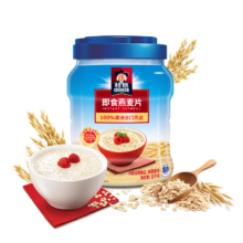 组合购、首购、plus会员：桂格（QUAKER）即食燕麦片1000克罐装*2件  FiberQ益生元 早餐搭配 膳食纤维