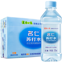 名仁无糖无汽加锌苏打水弱碱性375ml×24瓶加葡萄糖酸锌整箱装