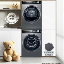 618预售、plus会员：海尔（Haier）洗烘套装 10KG直驱滚筒洗衣机+空净热泵烘干机 PRO81U1+181