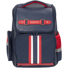 哈吉斯（HAZZYS）品牌童装男女童书包秋新品透气复古减压不易变形双肩包书包 藏蓝 TU