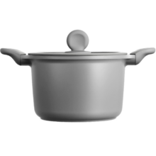 炊大皇（COOKER KING）星空灰22cm汤锅 不粘锅 炖肉煲汤家用锅 电磁炉通用平底锅 TG22XK