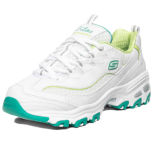 斯凯奇（Skechers）老爹鞋子女小白鞋熊猫鞋冬季运动休闲厚底百搭99999863/88888008 99999863-白色/绿色/WGR 35