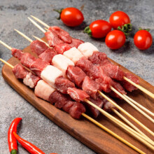 10点开始：草原宏宝 内蒙古羔羊肉串 450g/袋（约30串）