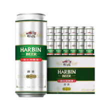 哈尔滨啤酒 醇爽啤酒 500mL 18罐 整箱装