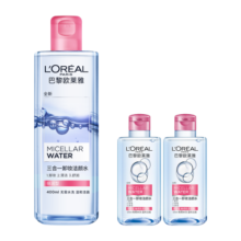 欧莱雅（L'OREAL） 卸妆水液女三合一卸妆油眼唇卸妆深层清洁温和清爽 卸妆水95ml*2瓶