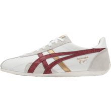 Onitsuka Tiger鬼塚虎男鞋 慢跑鞋透气轻便男女款运动休闲鞋RUNSPARK D201L 米白色/红色
