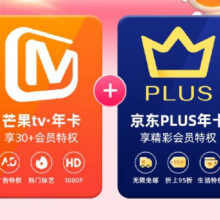 芒果TV 会员12个月年卡+京东Plus年卡