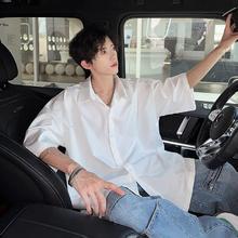 物质公式 满天星短袖衬衫夏季薄款美式复古潮牌感百搭百休闲宽松半袖衬衣