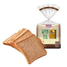 曼可顿 高纤全麦吐司面包 400g*2 手撕面包切片儿童早餐三明治 源头直发17.7元