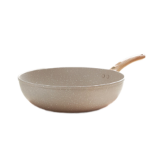 京东京造 炒锅 家用麦饭石色不粘多用锅 30cm