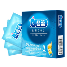 PLUS会员、概率券：名流 避孕套 致薄002-3只装