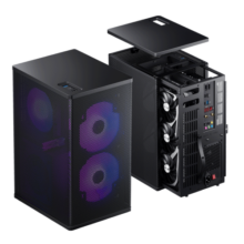 乔思伯（JONSBO）VR3 4.0版 黑色 桌面迷你机箱 （ITX版型/280冷排位/支持长显卡/抽拉结构/PCIE4.0转接线）