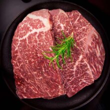 龍江和牛 国产和牛原切A3嫩肩牛排(M9)450克3片/盒牛肉烧烤健身轻食*2