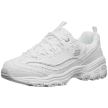 斯凯奇（Skechers）蕾丝熊猫鞋小白鞋子女士厚底增高百搭休闲运动经典复古黑色11959 白色/WHT 37