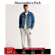 Abercrombie & Fitch 男装 复古保暖抓绒运动裤卫裤 332137-1 浅麻灰色 L (180/86A)