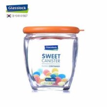 Glasslock 三光云彩 IP537L 带盖圆形玻璃储物罐350mL