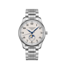 浪琴（LONGINES）瑞士手表 名匠系列 月相机械钢带男表 L29194786