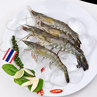 鲜京采 精选单冻黑虎虾（大号31-40只）净重1kg