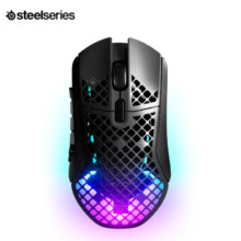 赛睿（SteelSeries）洞洞鼠系列 Aerox 9无线/蓝牙游戏电竞鼠标 三模  89g轻量化 IP54 18键编程 哑光面 黑色