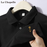 La Chapelle 男士纯色国风polo衫短袖