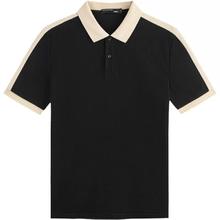 GXG 男装2024年夏季撞色拼接polo衫男短袖休闲翻领短袖t恤男