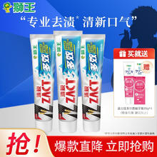 LION 狮王 ZACT渍脱牙膏 专业祛除烟渍 清新口气亮白牙齿 去烟渍多效牙膏150g*3