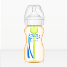 [附赠小毛刷]布朗博士 婴儿防胀气宽口PPSU奶瓶270ml 配0-3月奶嘴