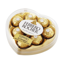 费列罗（FERRERO）榛果威化糖果巧克力制品8粒100g 心形装喜糖金榜推荐母亲节送礼