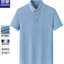 ROMON 罗蒙 男夏季薄款半袖男士POLO短袖T恤
