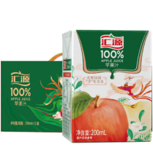 限地区、PLUS会员：汇源 100%果汁苹果汁 200ml*12盒 *2件+凑单品