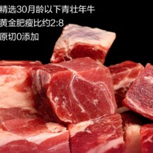 需换购、plus会员：京东超市 海外直采原切进口草饲牛腩450g 炖煮火锅 牛肉生鲜