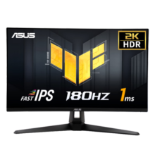 华硕TUF电竞小金刚 27英寸电竞显示器 电脑显示器 2K显示器Fast IPS HDR 游戏显示屏 高清显示器 【VG27AQ3A】27 2K180Hz 无升降