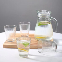NSYCA简约  竖纹水具套装（1壶4杯）
