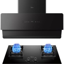 PLUS会员：Midea 美的 JA7+Q523L 侧吸式烟灶套装 1100Pa（需凑单）