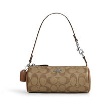 COACH 蔻驰 金标logo经典老花圆筒手提单肩包 CP475 IMAA8