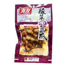 YUYU 有友 泡椒筋骨棒山椒鸡脚重庆特产休闲零食办公小吃辣味下酒菜鸡爪熟食 有友酸菜凤爪 70g