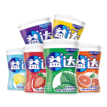 plus会员，益达木糖醇无糖口香糖 清新口气 多口味选择 休闲零食 随身携带 随机口味56g40粒