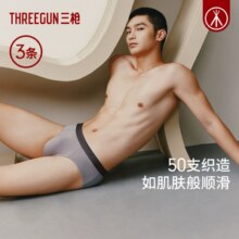 三枪 男士冰丝莫代尔轻薄凉感抗菌三角裤3条装