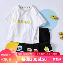 SESAME STREET 芝麻街 儿童短袖+短裤套装