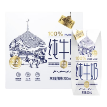 pLus会员，忠厚乳业 全脂纯牛奶 200ml*6盒