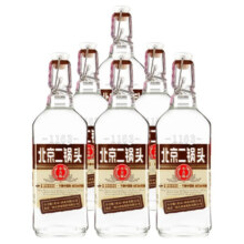 永丰牌 北京二锅头清香型白酒 出口小方瓶 老熟纯粮食酒 50度咖方 500ml*6瓶装