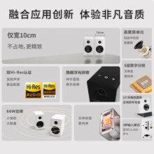 漫步者（EDIFIER）N300 有源桌面2.0音箱 电脑电视音响 HIFI音质 精致小巧 大功率桌面音响 缎面黑