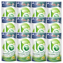 威露士洗衣液袋装补充装  抗菌有氧杀菌除螨 柠檬500ml*12袋（12斤）