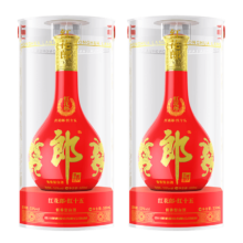 618预售：郎酒 红花郎15 53度 酱香型白酒 500ml*2瓶 双瓶装