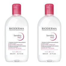 BIODERMA 贝德玛 卸妆水粉水双瓶装500ml*2 (眼唇脸三合一 卸除防晒 敏感肌适用）