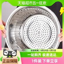 88VIP会员：LERDER 乐缔 不锈钢菜筛盆食品级家用厨房沥水篮漏盆洗菜盆淘米神器漏网篮
