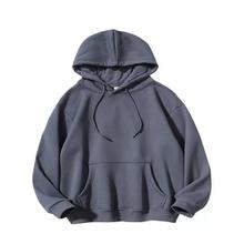 Rampo 乱步 300g重磅长袖T恤男士oversize新款美式休闲宽松百搭连帽卫衣外套