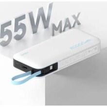 再降价、31日20点：CukTech 酷态科 电能块PB200N 55W 自带线移动电源 20000mAh