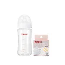 88VIP会员：Pigeon 贝亲 AA186+BA129 玻璃奶瓶 160ml 1月+奶嘴 SS 0月+